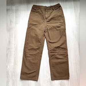 OAK + FORT | Cropped Length Wide Leg Jeans Brown M